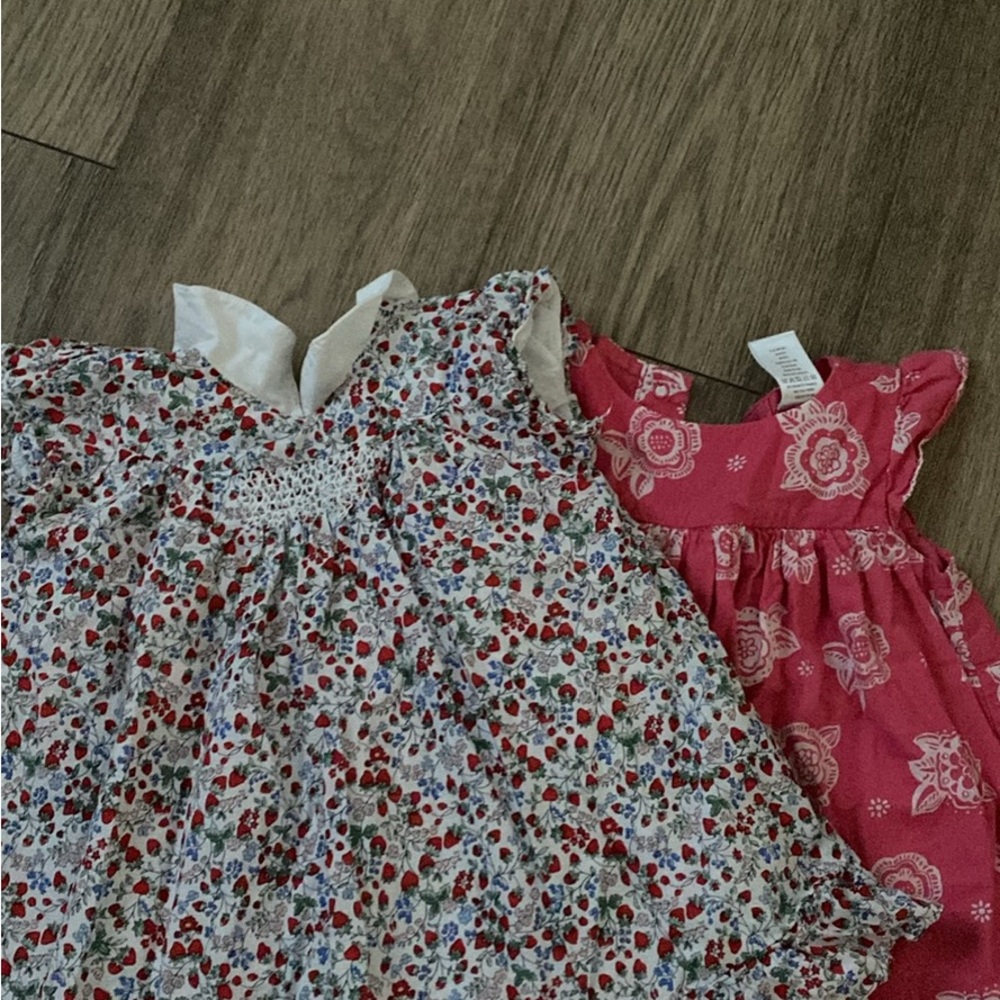 Janie and Jack Floral and Pink Dresses